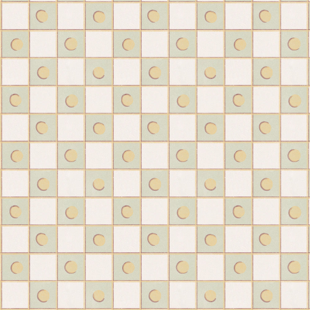 Grid pattern with small circles on a light background