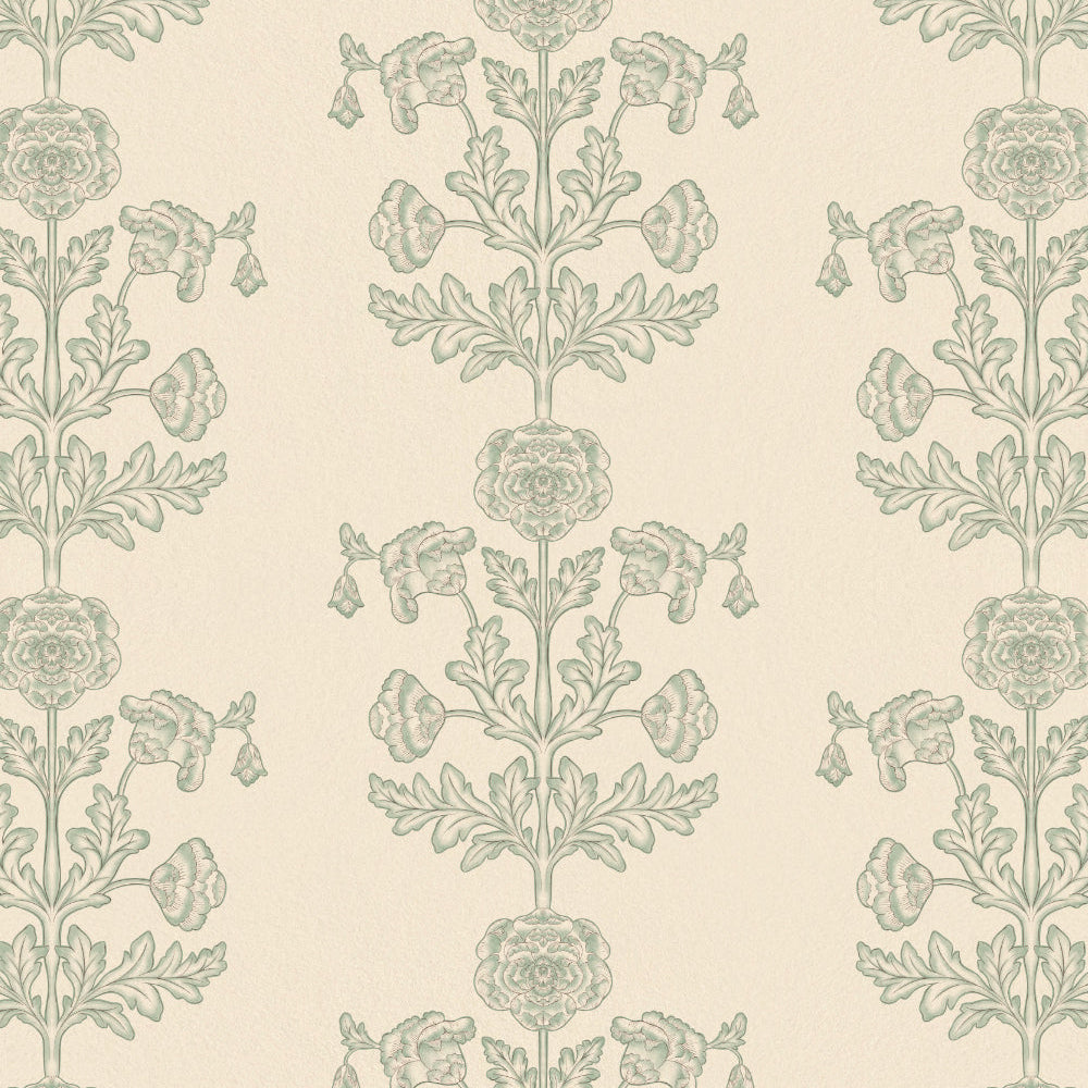 Decorative floral pattern on a beige background