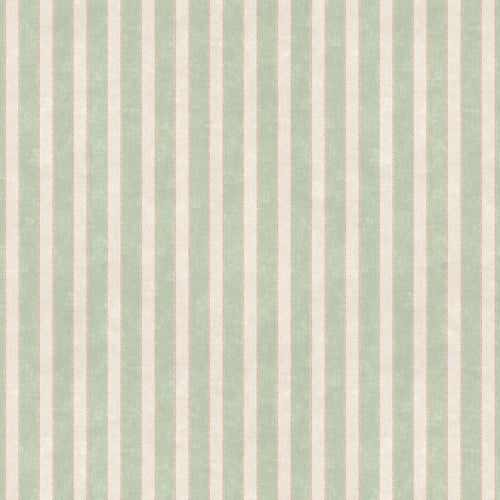 Patterned fabric with alternating green and beige stripes